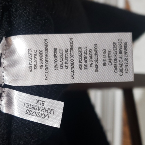 Nwt XL and large Karl lagerfeld sweater black with ringstone - Picture 10 of 12